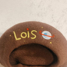 Load image into Gallery viewer, Personalized Wool Beret for Women/Girl/Kid, Embroidered Beret with Your Name and Pattern.