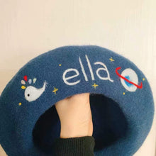 Load image into Gallery viewer, Personalized Wool Beret for Women/Girl/Kid, Embroidered Beret with Your Name and Pattern.