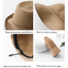 Load image into Gallery viewer, Raffia Straw Hat for Women/Girls.