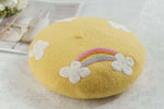 Rainbow beret for women and girls.
