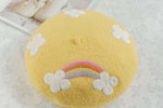 Rainbow beret for women and girls.
