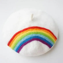 Load image into Gallery viewer, Rainbow Wool Beret for Women and Girls.