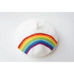 Rainbow Wool Beret for Women and Girls.