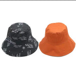 Letter Print Reversible Bucket Hat for Women and Girls.