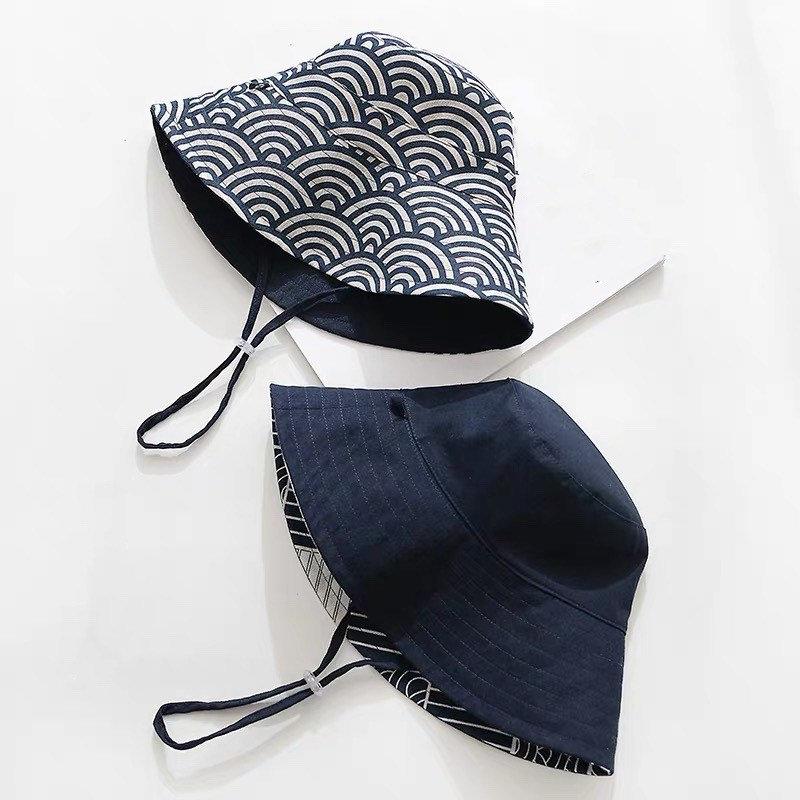 Reversible Bucket Hat with Japanese Print.