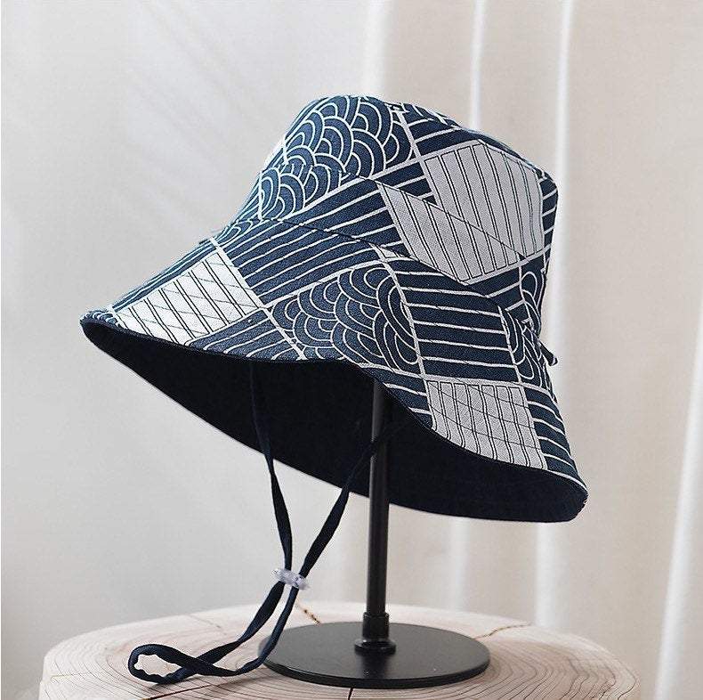 Reversible Bucket Hat with Japanese Print.