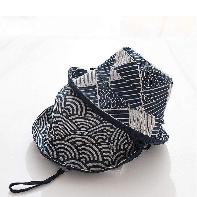 Reversible Bucket Hat with Japanese Print.