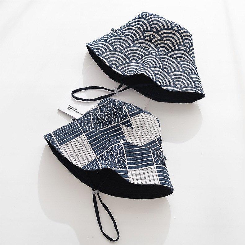Reversible Bucket Hat with Japanese Print.