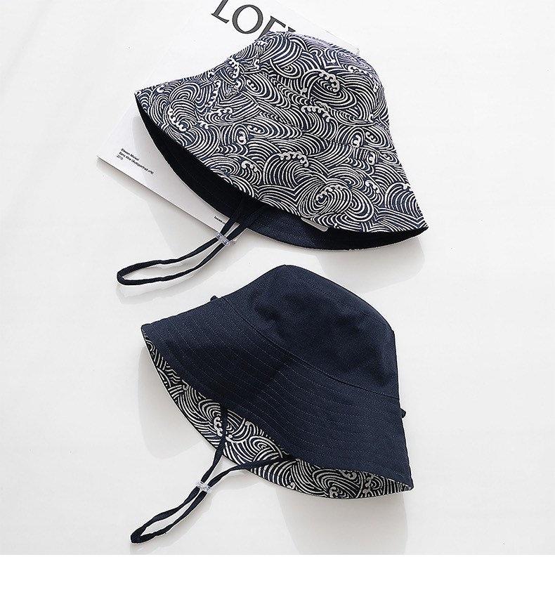 Reversible Bucket Hat with Japanese Print.