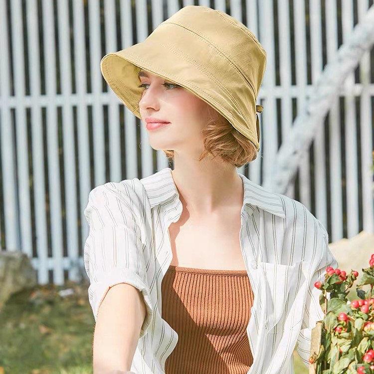 Spring Summer Bucket Sun Hat for Women and Girl Yellow