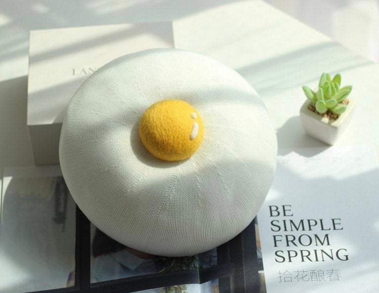 Spring Summer Egg Beret Hat for Girls Women.