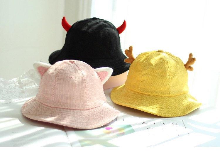 Spring/Summer Cat/ Devil/Antler/Angel Bucket Hat for Kid and Adult.