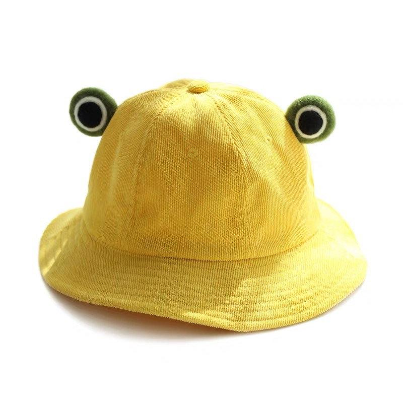 Frog Bucket Hat for Kids and Adults – Yellow