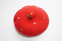 Load image into Gallery viewer, Strawberry Beret Hat for Women and Kids.