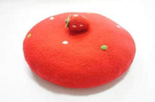 Load image into Gallery viewer, Strawberry Beret Hat for Women and Kids.