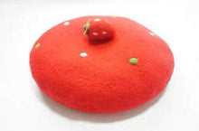 Load image into Gallery viewer, Strawberry Beret Hat for Women and Kids.