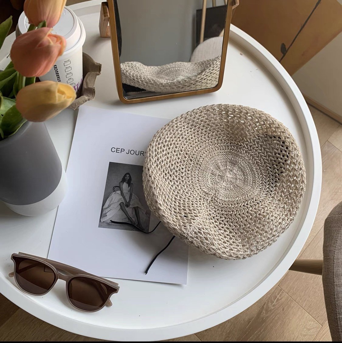 Summer beret for women and girls.