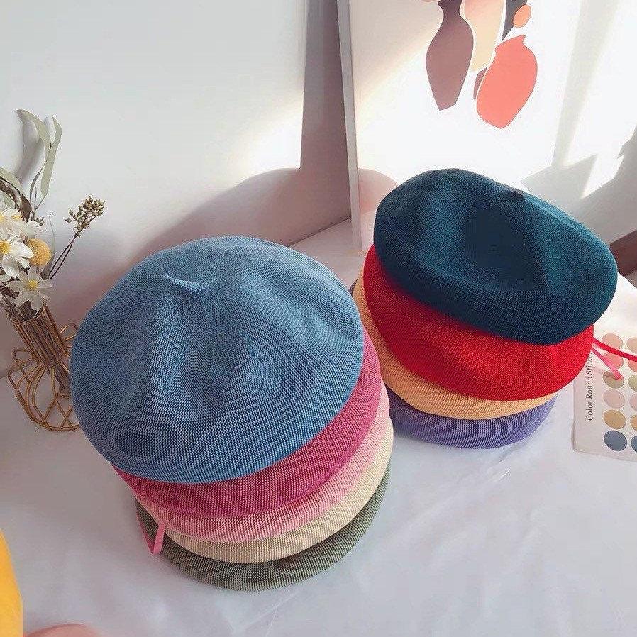 Summer Beret Hat Made with Breathable Material.