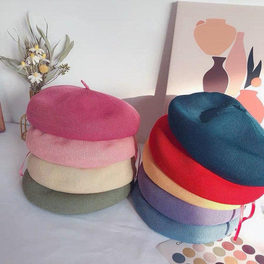 Summer Beret Hat Made with Breathable Material.