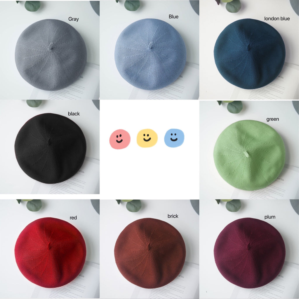 Summer Beret Hat Made with Breathable Material.