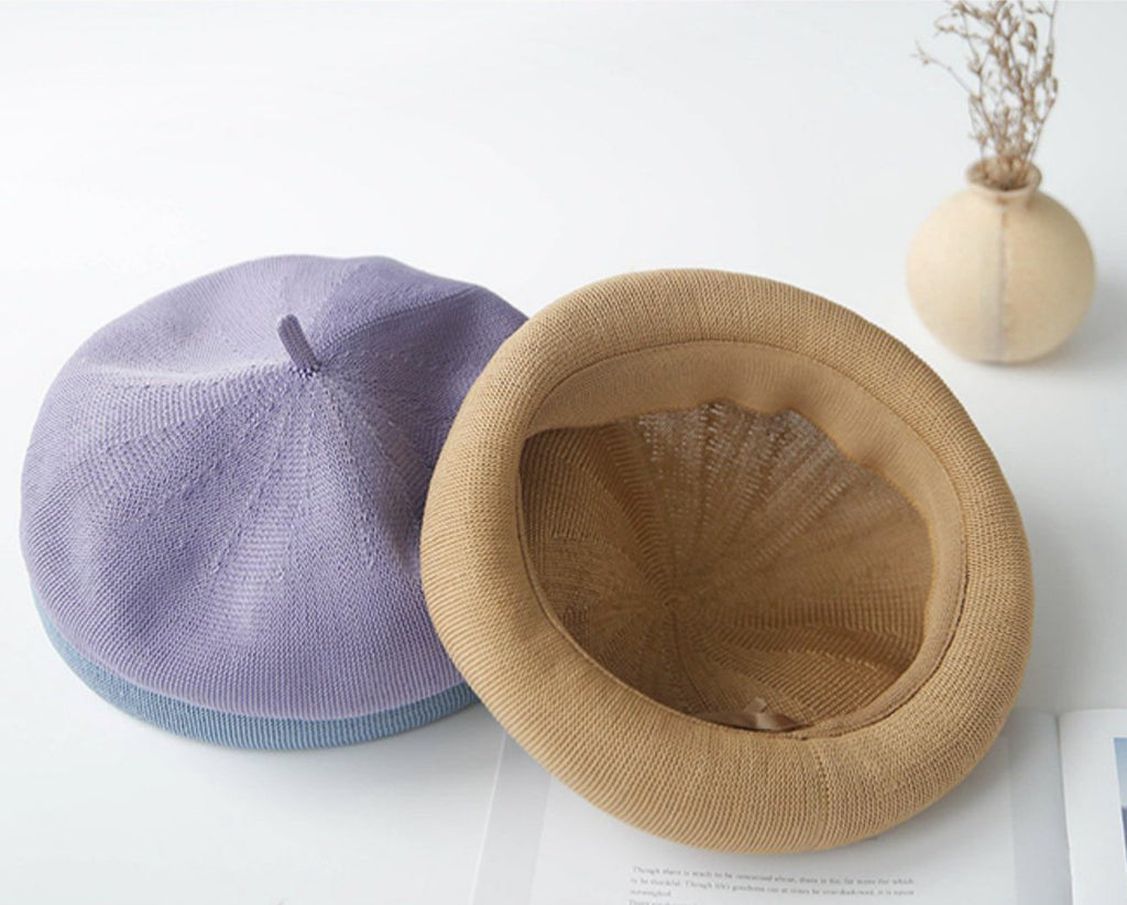 Summer Beret Hat Made with Breathable Material.