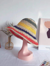 Load image into Gallery viewer, Summer Rainbow Straw Hat for Women/Girl.