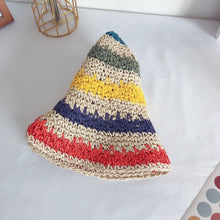 Load image into Gallery viewer, Summer Rainbow Straw Hat for Women/Girl.