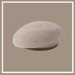 Vintage Style Wool Beret for Women with Leather Rim.