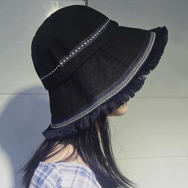 Women Bucket Sun Hat with Bohemia print.