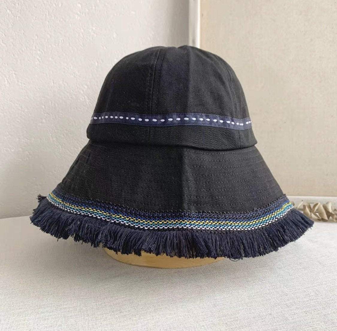Women Bucket Sun Hat with Bohemia print.