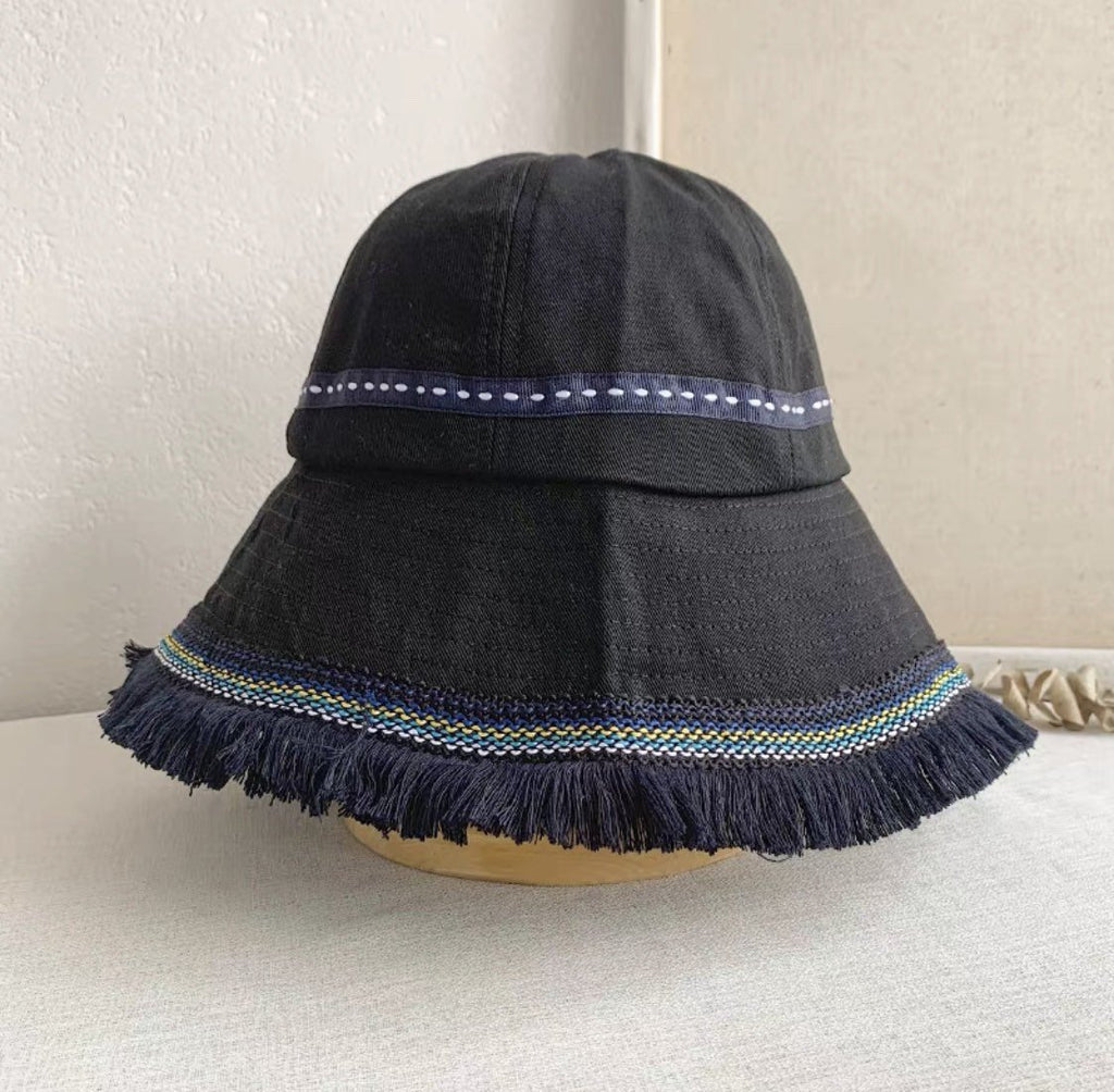 Women Bucket Sun Hat with Bohemia print.
