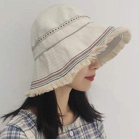 Women Bucket Sun Hat with Bohemia print.