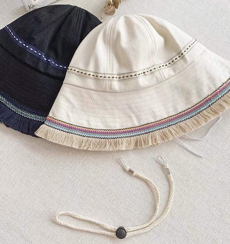 Women Bucket Sun Hat with Bohemia print.
