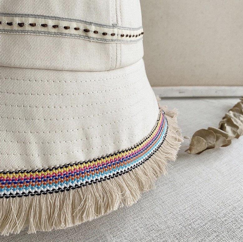 Women Bucket Sun Hat with Bohemia print.