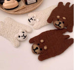 Wool Felted Bear/Sheep Coaster.