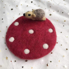 Load image into Gallery viewer, Wool Felted Coaster with Removable 3D Animal Figure-One Set.