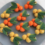 Wool Felted Orange/Lemon/Peach/Cherry Hair clip for Girls.