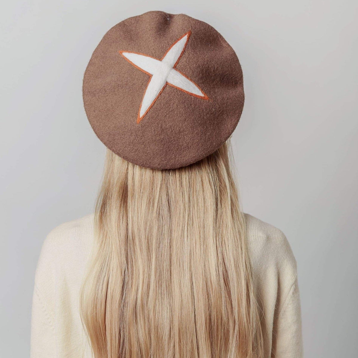 6758 Felt Mushroom Hat Casual Wool Beret Classic French Artist Beanies Handmade Cottagecore Mushroom Wool Blend Beret – Retro Fairy main image 3
