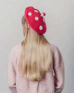 Red Mushroom Beret For Women and Kids.
